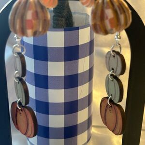 Set of Three Pumpkin Earrings